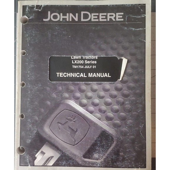 John Deere TM1754 Technical Manual for LX 200 Series Lawn Tractors 2001 - Picture 1 of 3